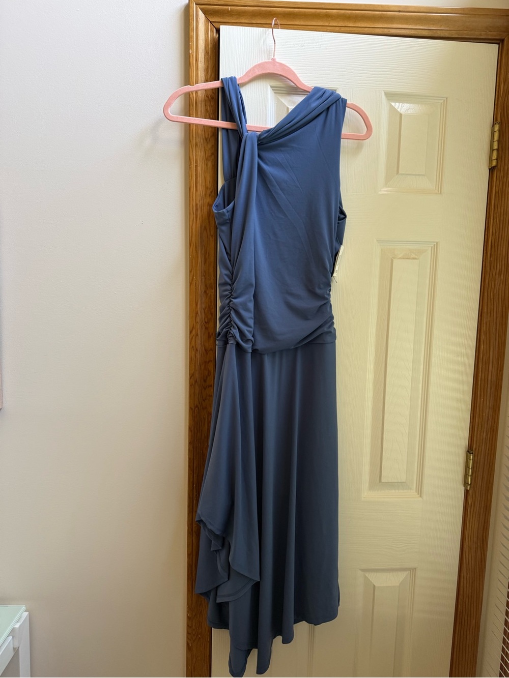 Abercrombie & Fitch Slate Blue One-Shoulder Dress